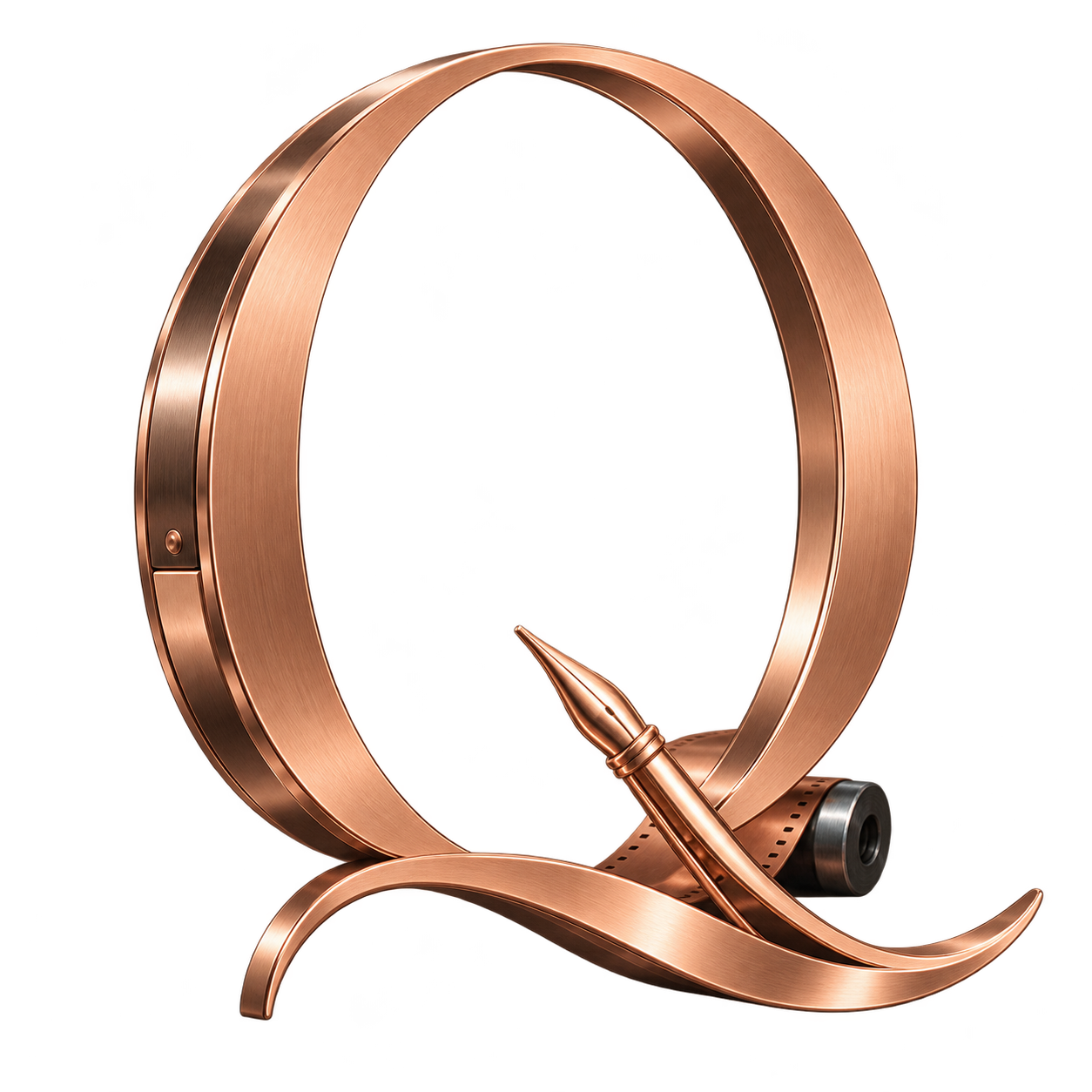 제조 공정의 리본이 이어진 동색 Q-Carnet 입체 Q